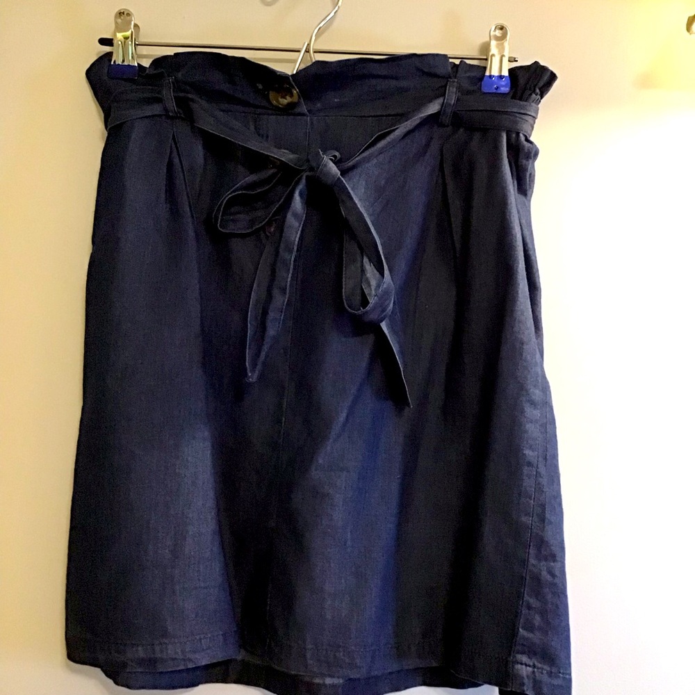Anthropologie Dark Blue A-Line Skirt